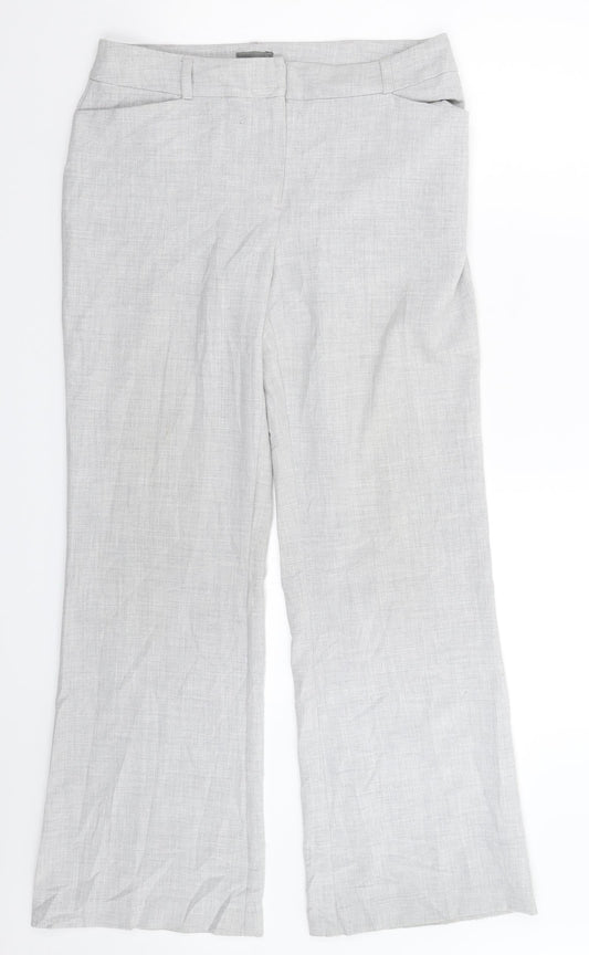 Preworn Womens Grey   Dress Pants Trousers Size 12 L30 in