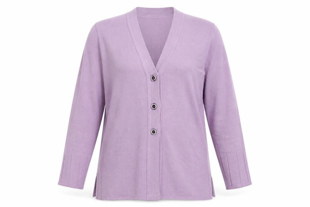 Bonmarché Womens Purple Knit Cardigan Jumper Size L