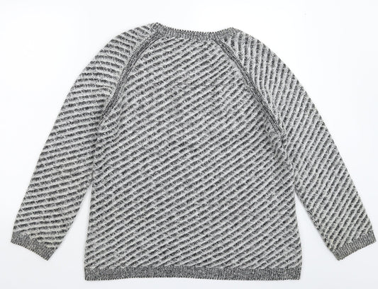 Marks and Spencer Womens Grey  Knit Pullover Jumper Size 14