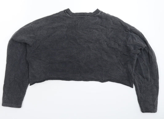 Topshop Womens Grey   Pullover Sweatshirt Size 6