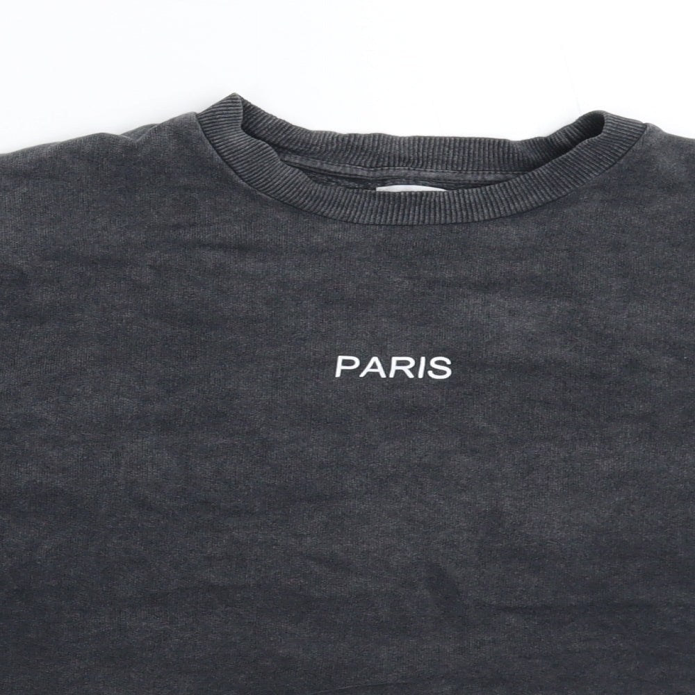 Topshop Womens Grey   Pullover Sweatshirt Size 6