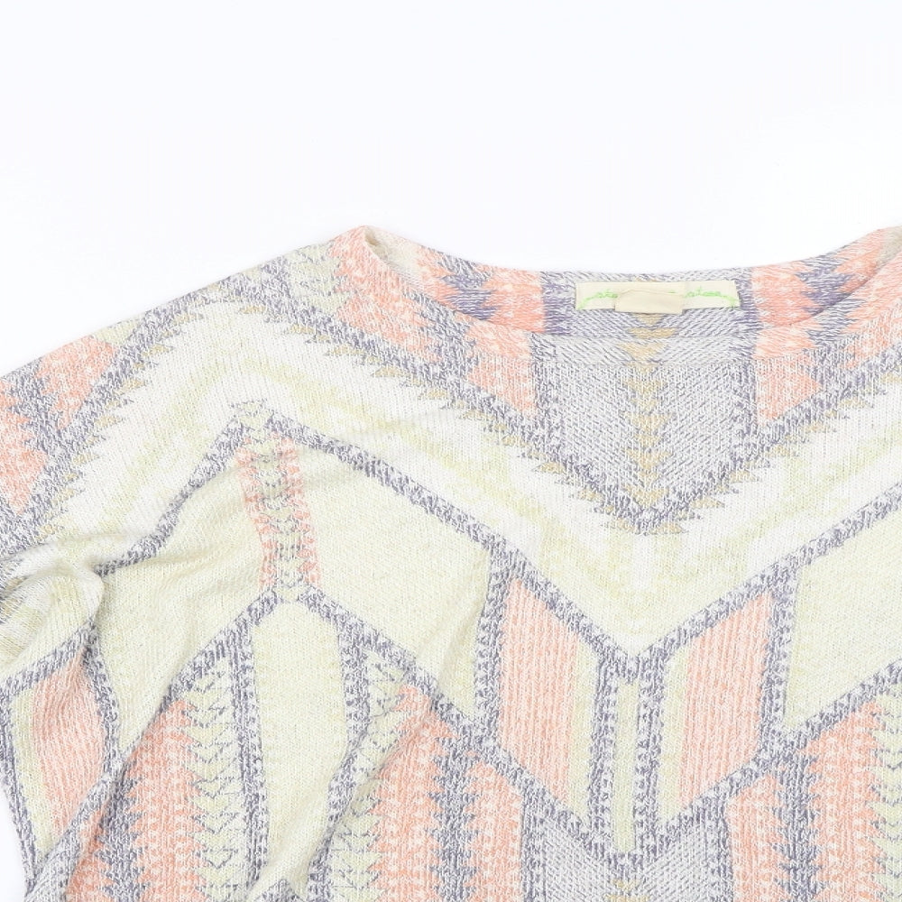 Preworn Womens Multicoloured Geometric  Pullover Jumper Size S
