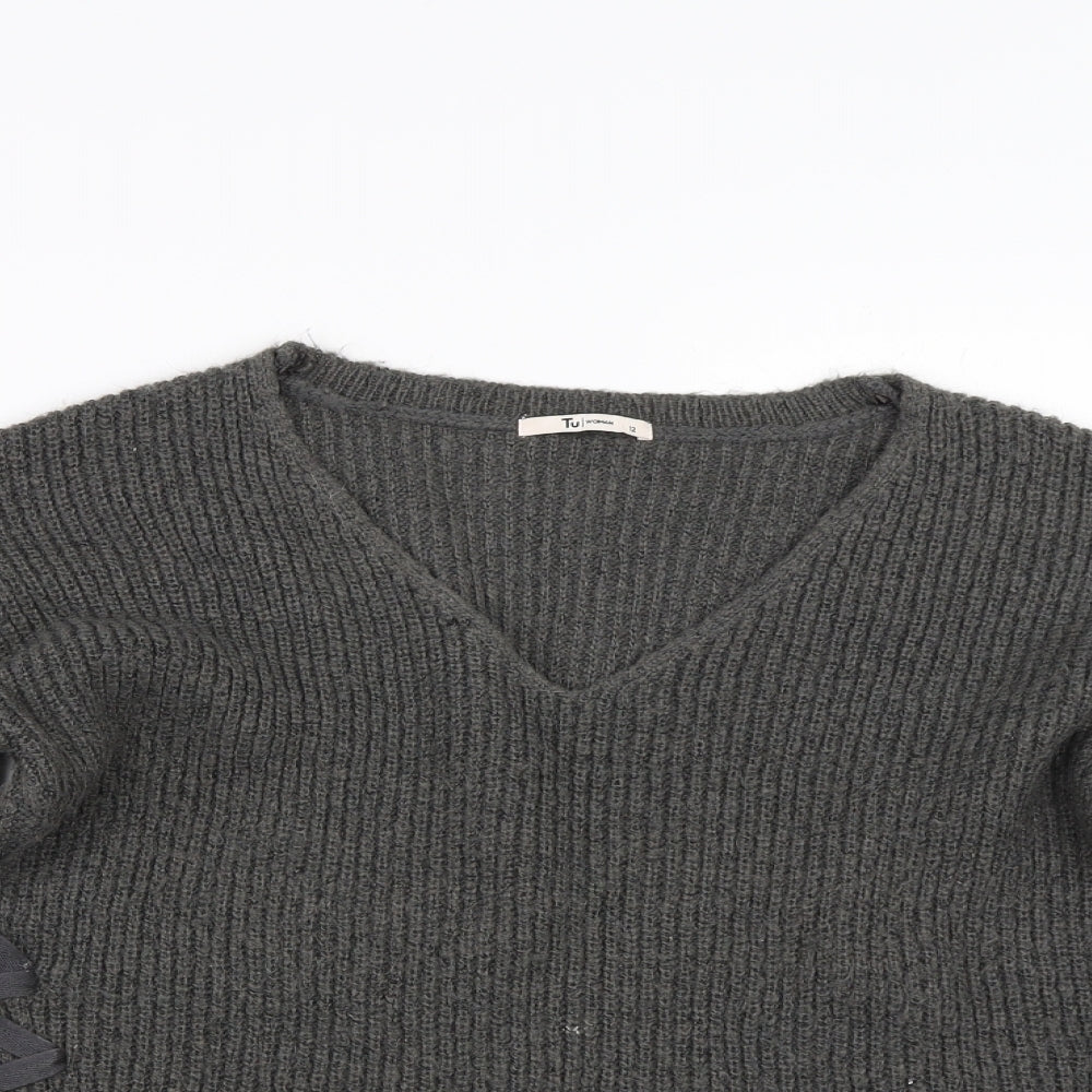 tyTU Womens Grey   Pullover Jumper Size 12