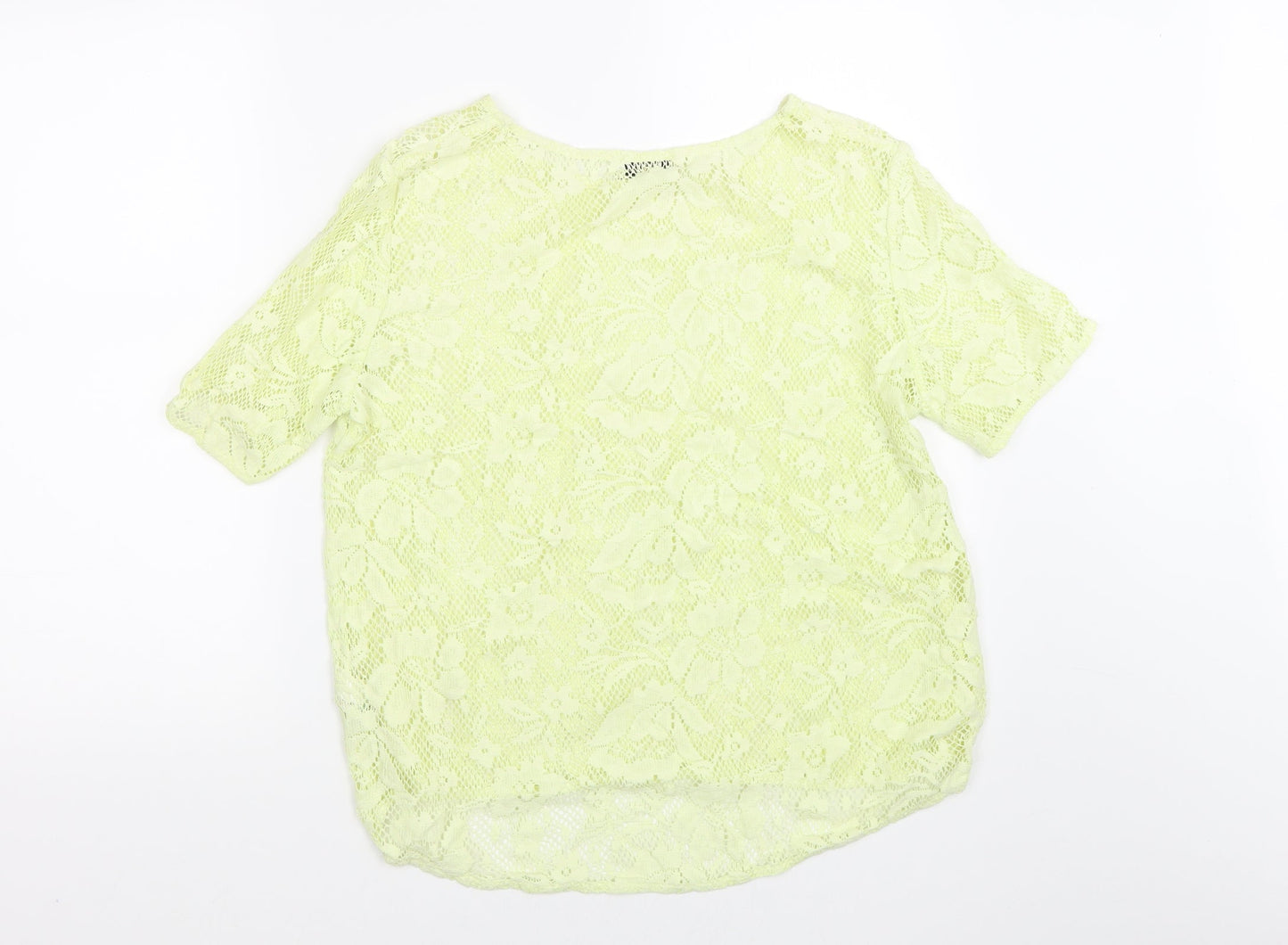 Papaya Womens Yellow   Basic T-Shirt Size 12