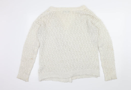Select Womens Ivory  Knit Cardigan Jumper Size 12