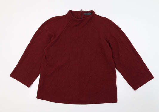 Marks and Spencer Womens Red  Jersey Pullover Sweatshirt Size 16