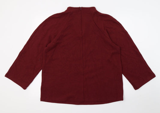 Marks and Spencer Womens Red  Jersey Pullover Sweatshirt Size 16