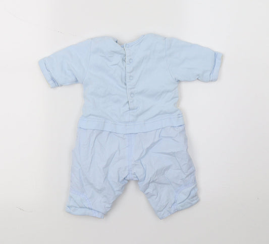Sucre d'Orge Boys Blue Geometric Jersey Unitard One-Piece Size 0-3 Months  - Mon Lapin