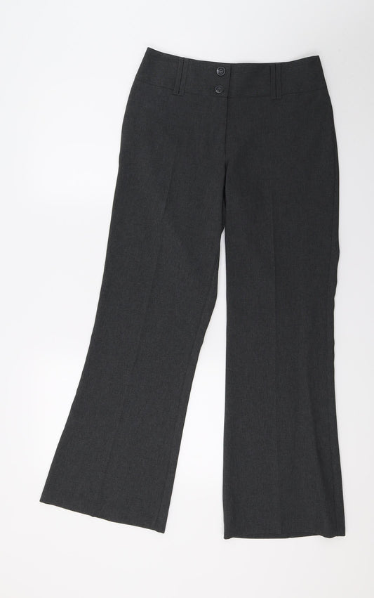 Papaya Womens Grey   Trousers  Size 8 L29 in