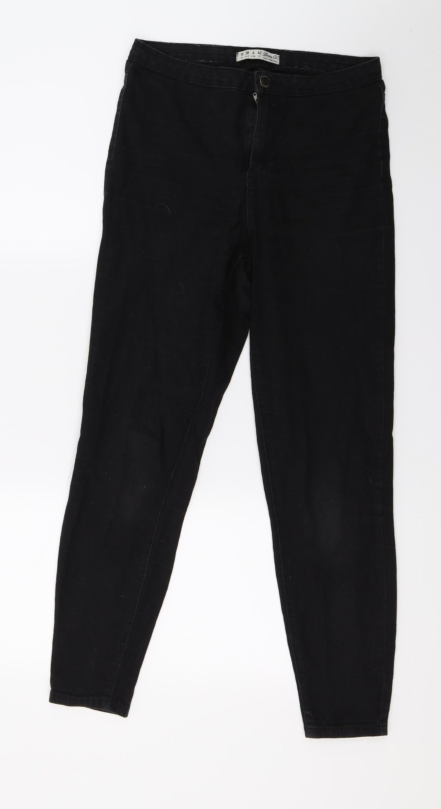 Denim & Co. Womens Black  Denim Skinny Jeans Size 10 L27 in