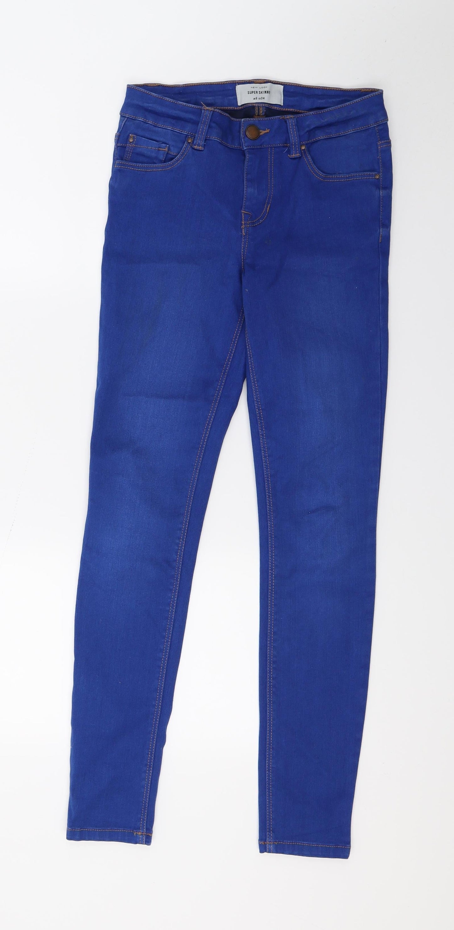 New Look Womens Blue  Denim Skinny Jeans Size 6 L29 in