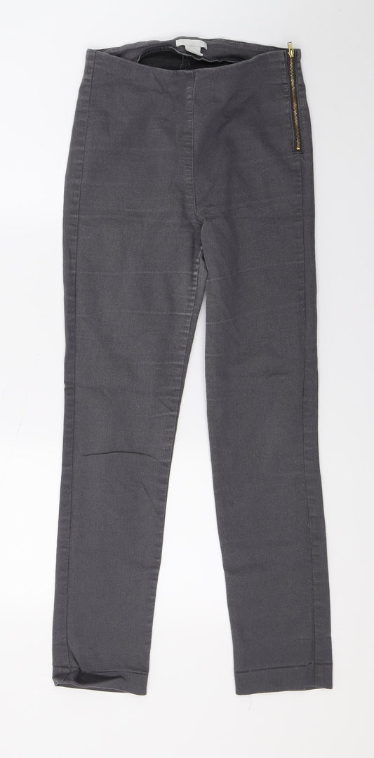 H&M Womens Grey  Denim Jegging Jeans Size 8 L27 in
