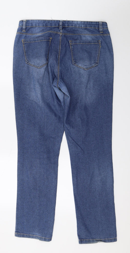 Lwie Womens Blue  Denim Straight Jeans Size 10 L30 in