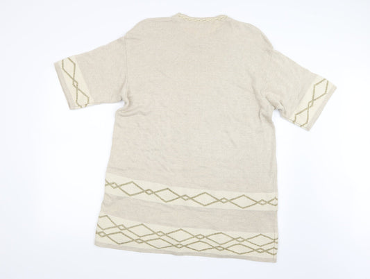 Sensations Womens Beige  Knit Pullover Jumper Size L