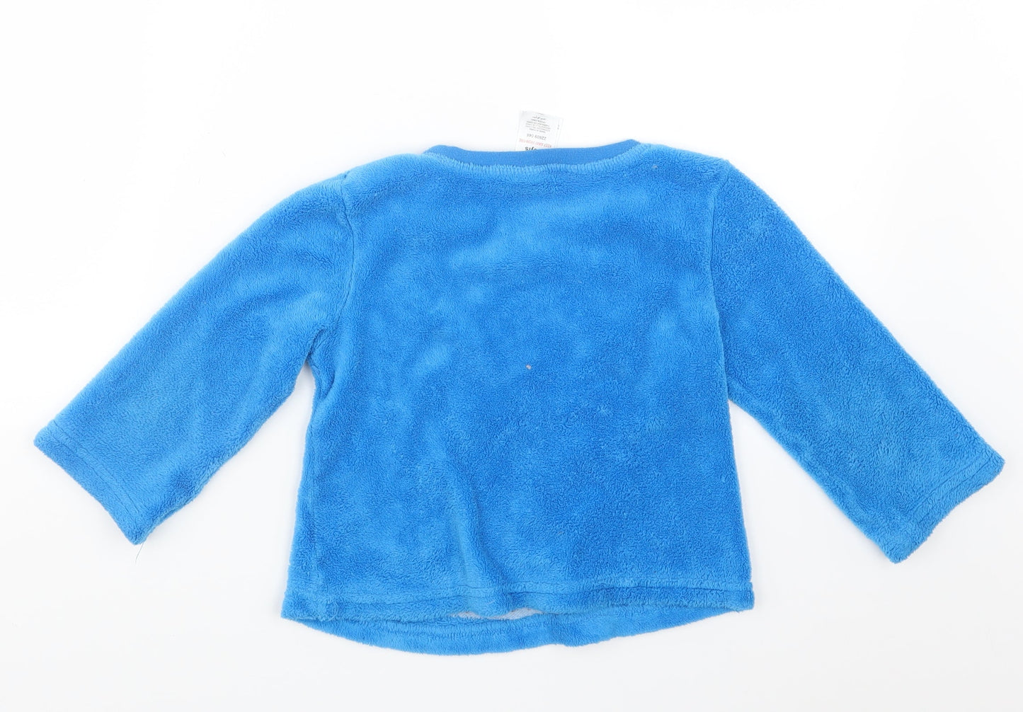 Peacocks Boys Blue Geometric   Pyjama Top Size 5-6 Years