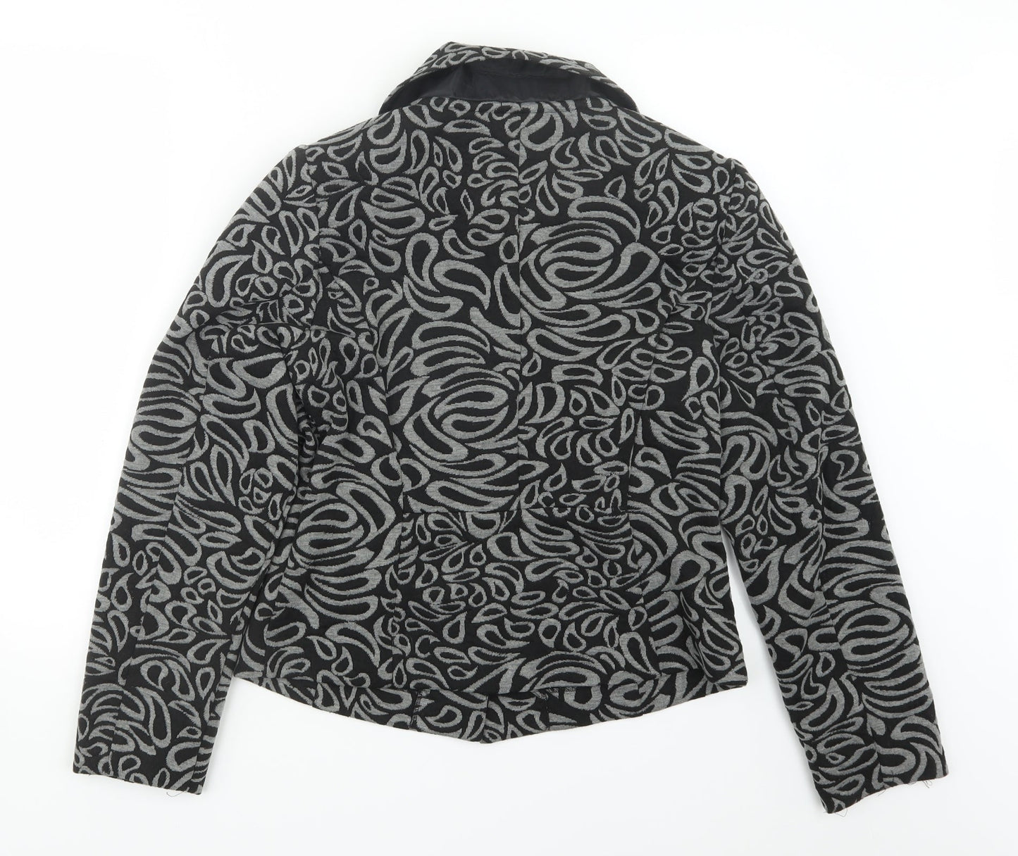 Oscar B. Womens Grey Geometric  Jacket  Size 12