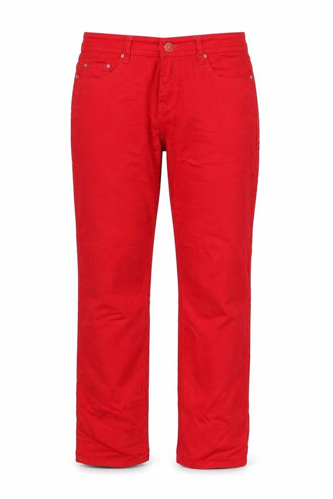 BS JEANS Womens Red   Straight Jeans Size 44 in L31 in