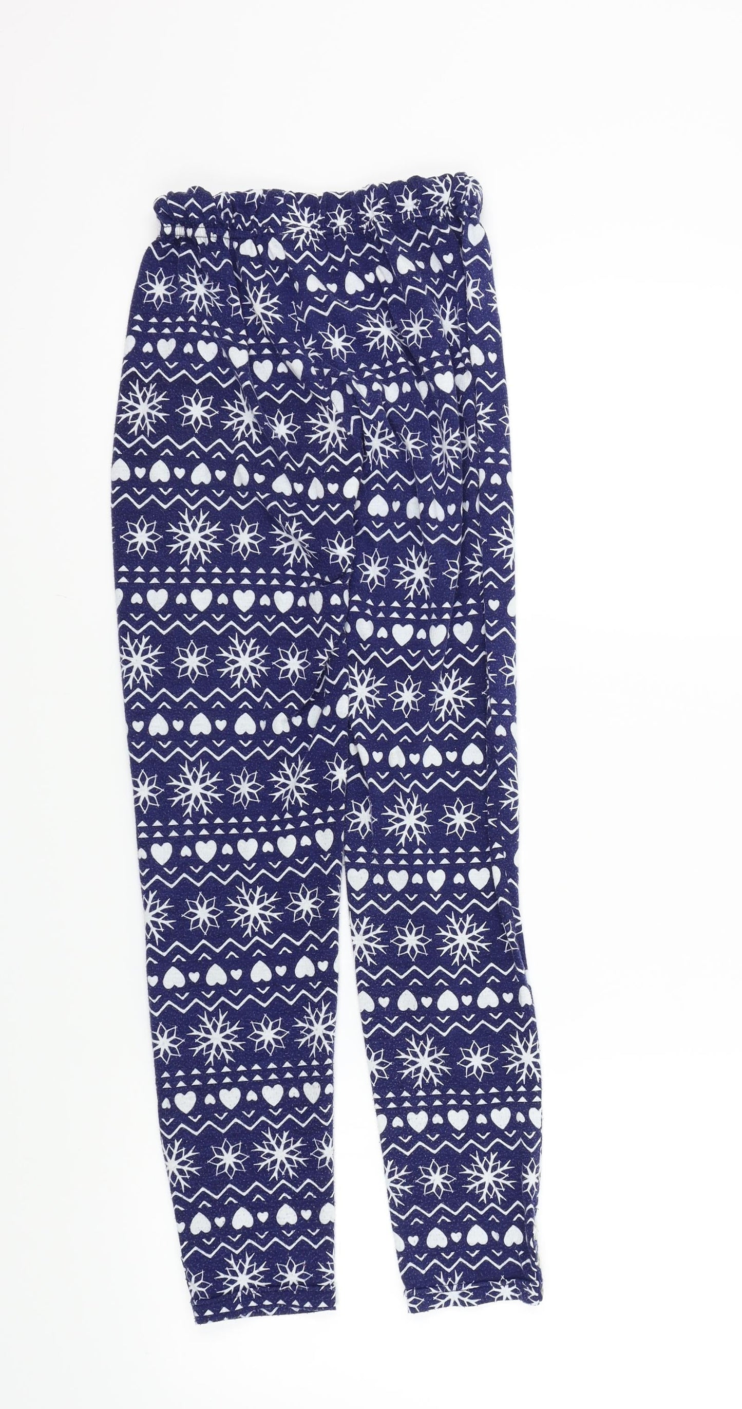 New Look Womens Blue Geometric  Top Lounge Pants Size 8