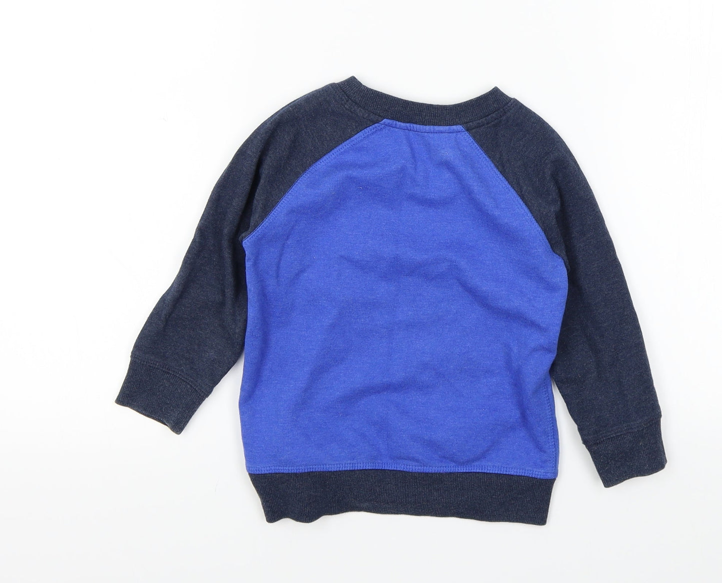 George Boys Blue Colourblock  Pullover Jumper Size 2-3 Years