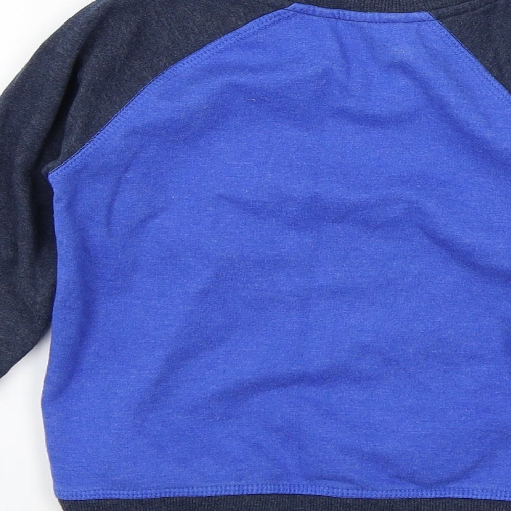 George Boys Blue Colourblock  Pullover Jumper Size 2-3 Years