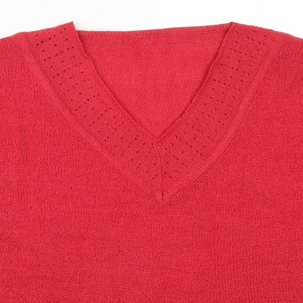 Classics Womens Red   Pullover Jumper Size 16