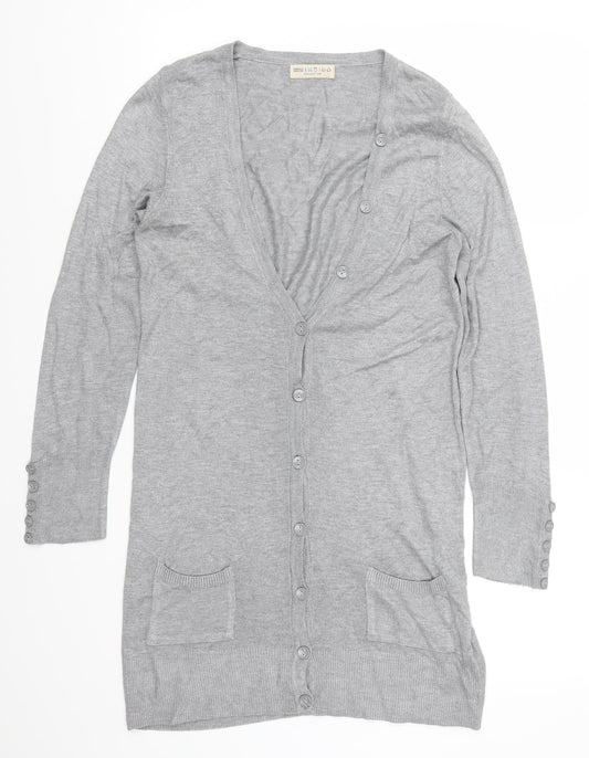 Marks and Spencer Womens Grey   Cardigan Jumper Size 10