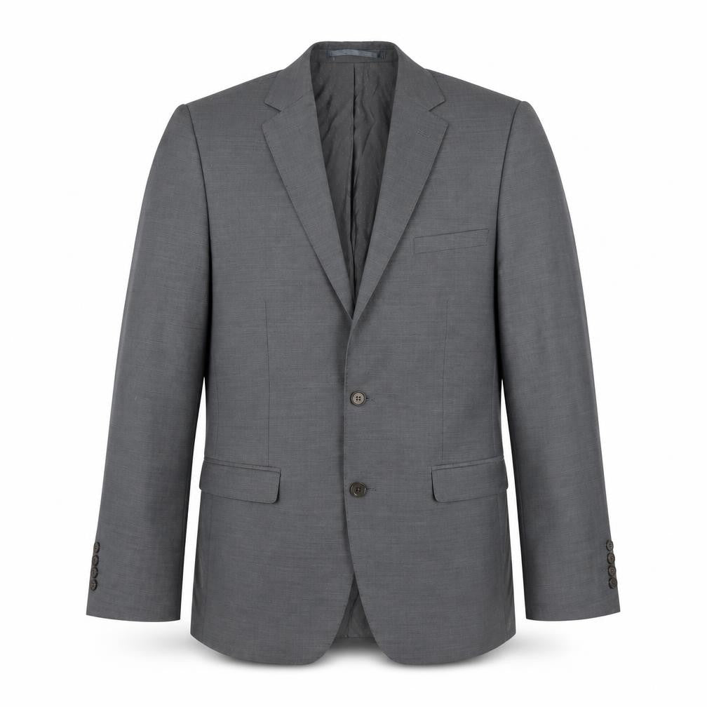Front view of French Connection men’s grey rayon jacket suit jacket, size 38