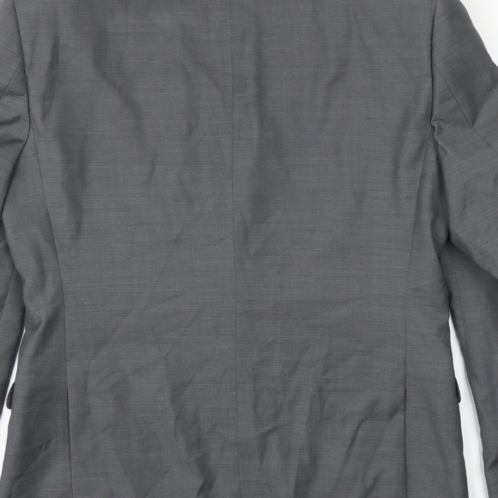 French Connection Mens Grey  Rayon Jacket Suit Jacket Size 38