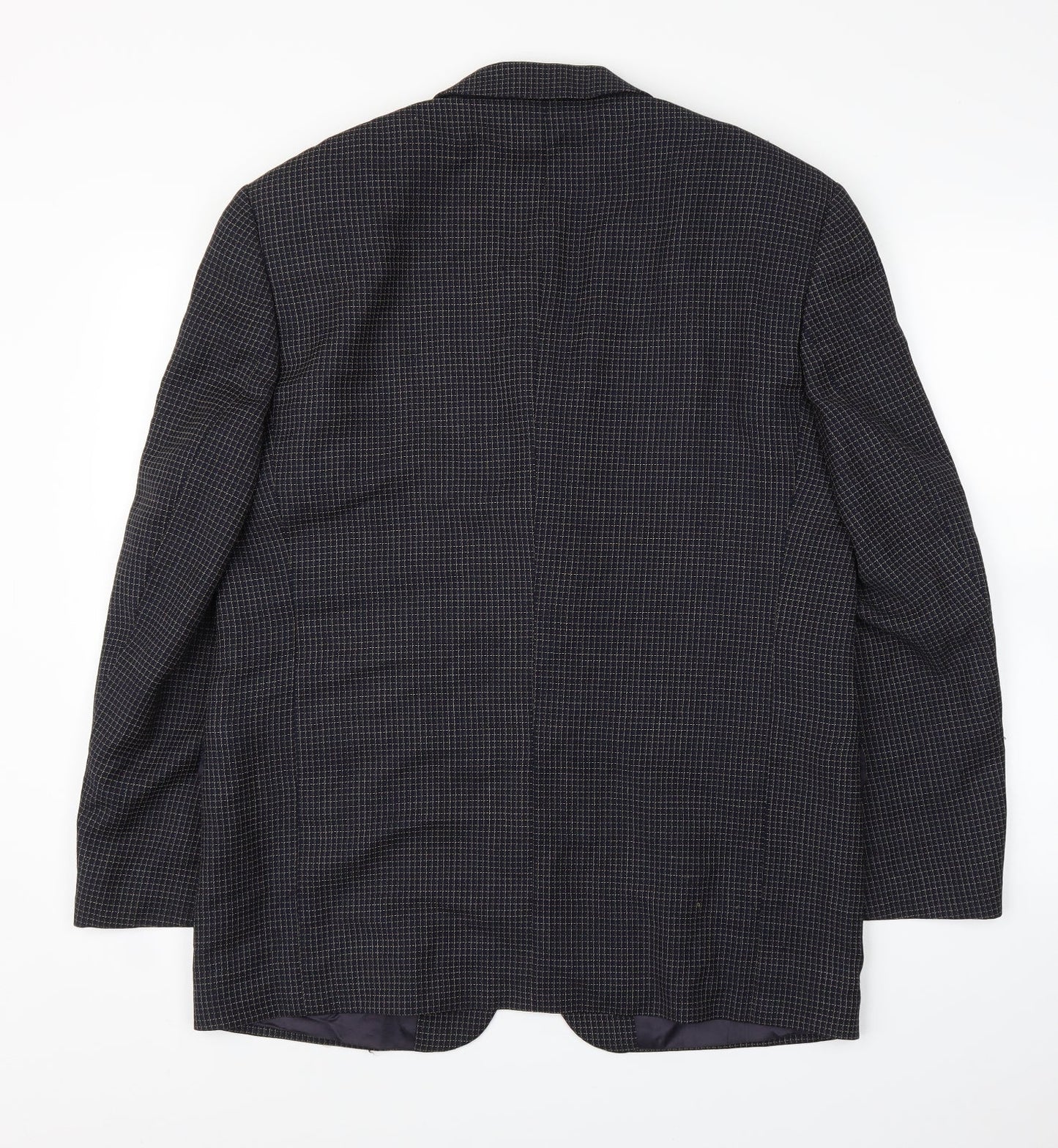 Ritex Mens Blue Plaid  Jacket Suit Jacket Size 42
