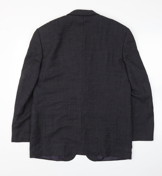 Ritex Mens Blue Plaid  Jacket Suit Jacket Size 42