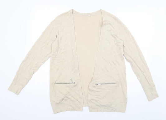 Pep & Co Womens Beige   Wrap Jumper Size 14