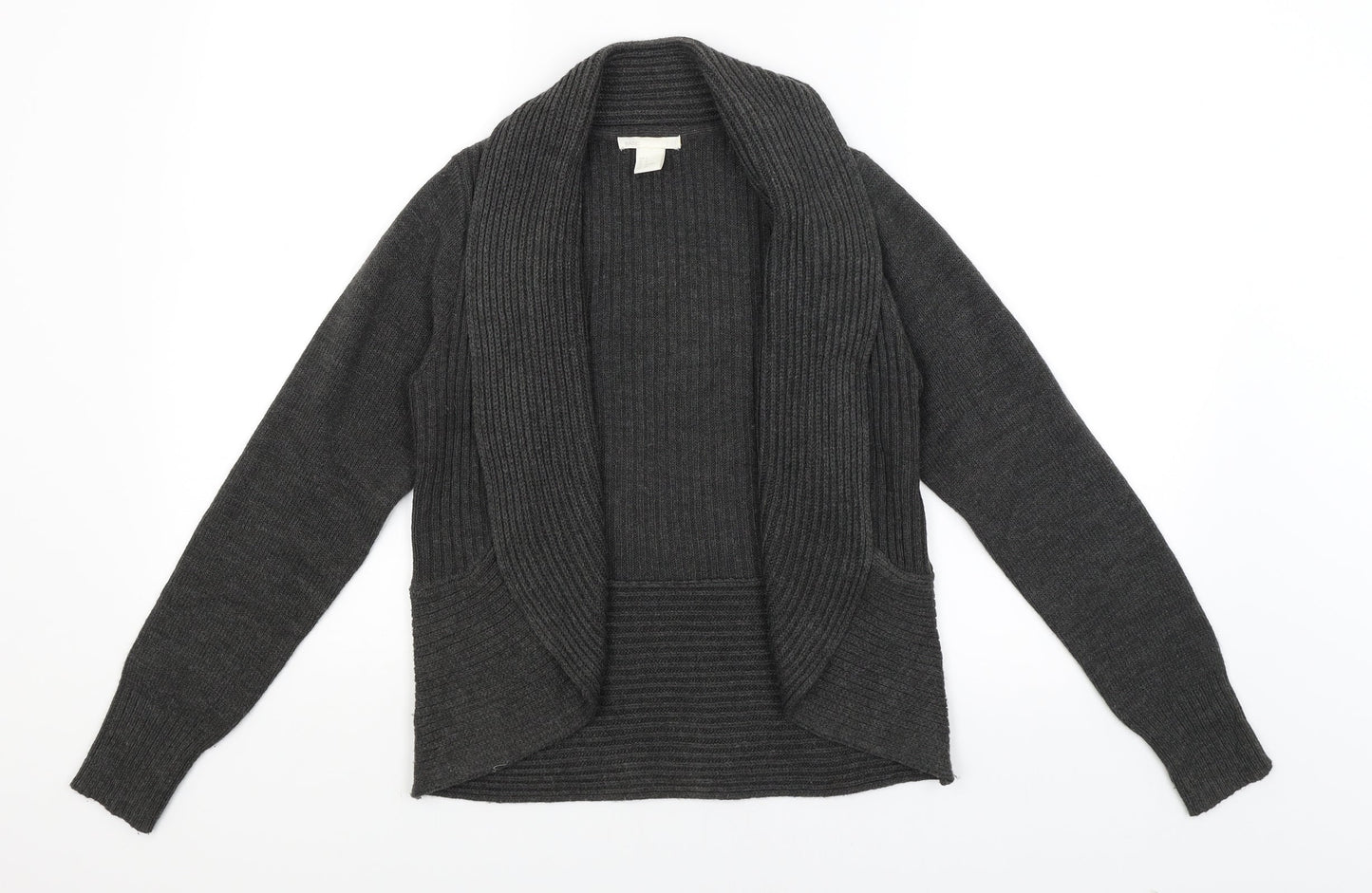 H&M Womens Grey   Wrap Jumper Size S