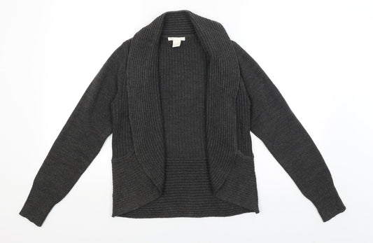H&M Womens Grey   Wrap Jumper Size S
