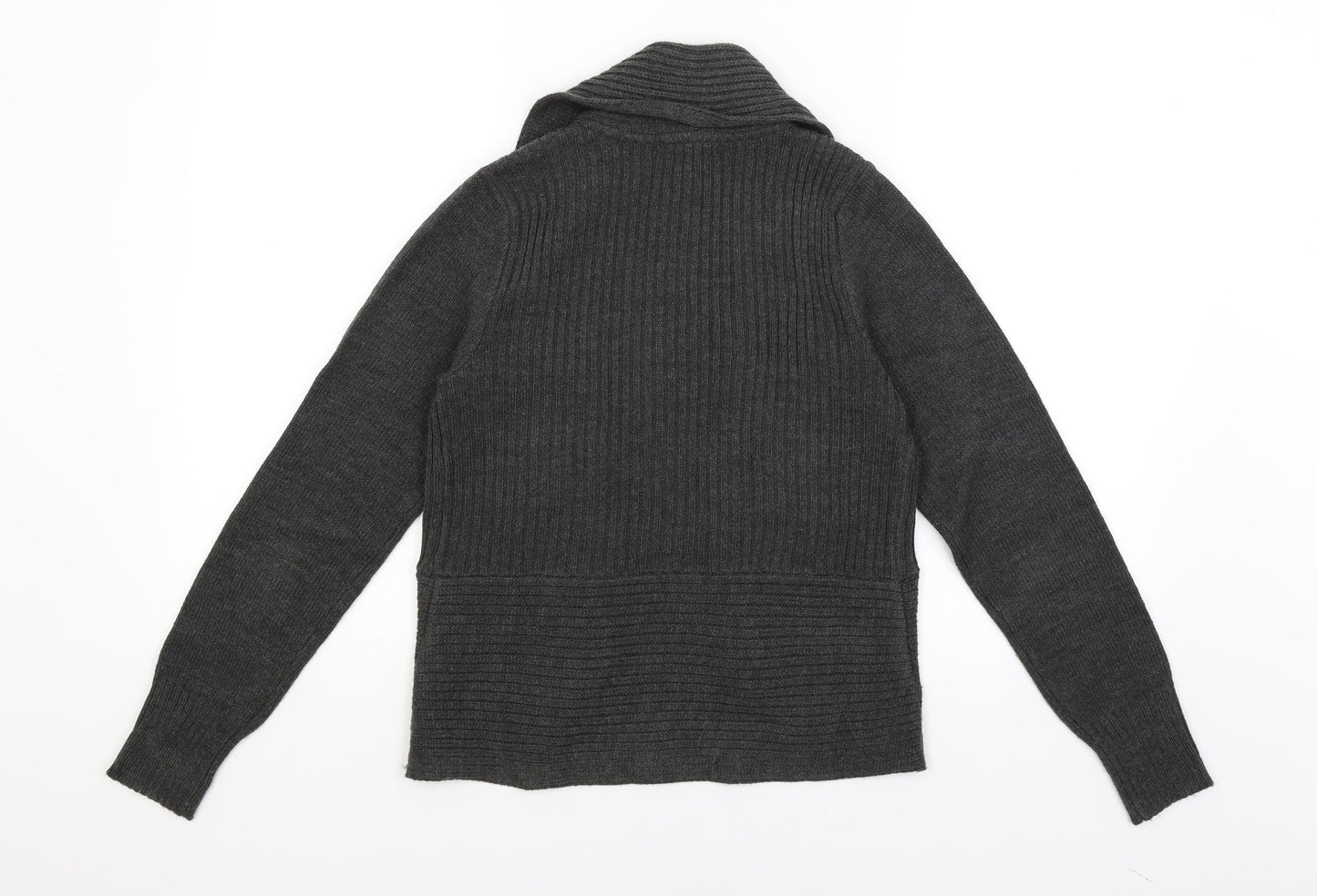H&M Womens Grey   Wrap Jumper Size S