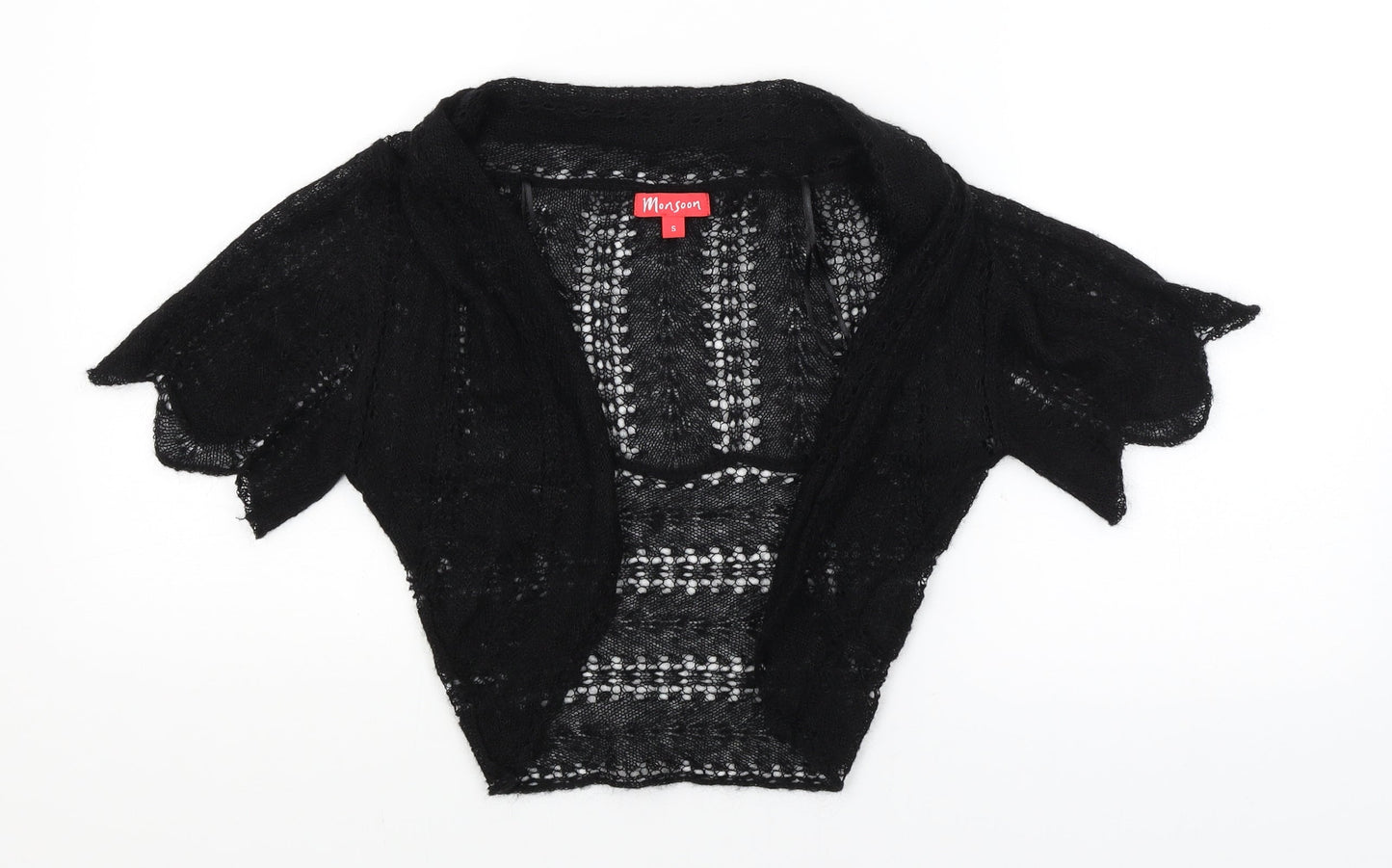 Monsoon Womens Black   Wrap Jumper Size S