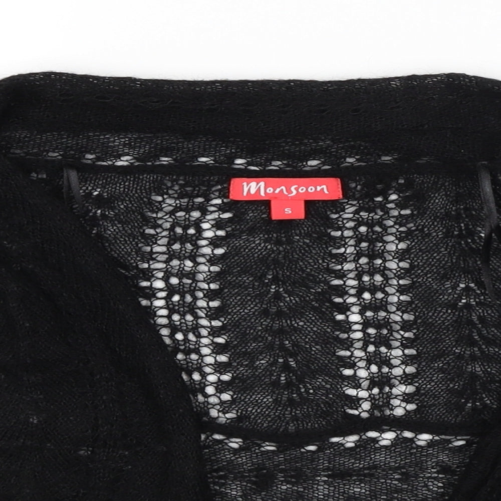 Monsoon Womens Black   Wrap Jumper Size S