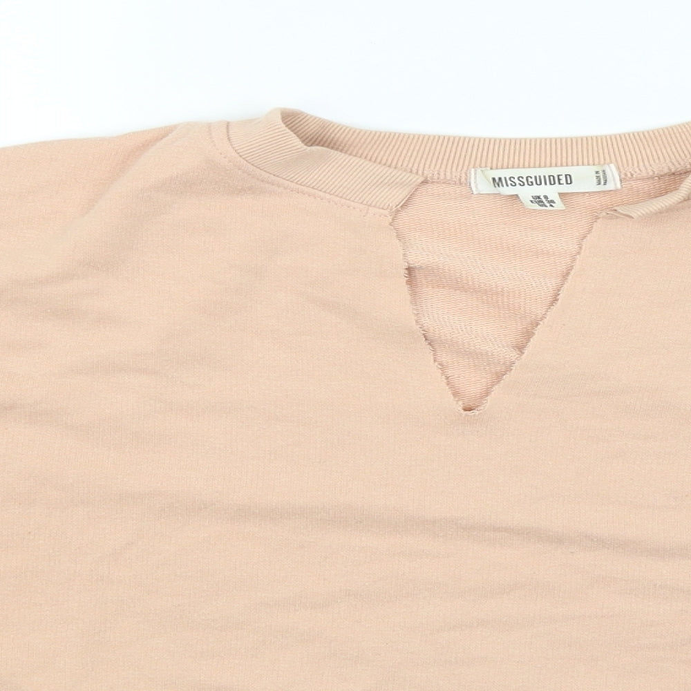 Missguided Womens Pink   Pullover Sweatshirt Size 8