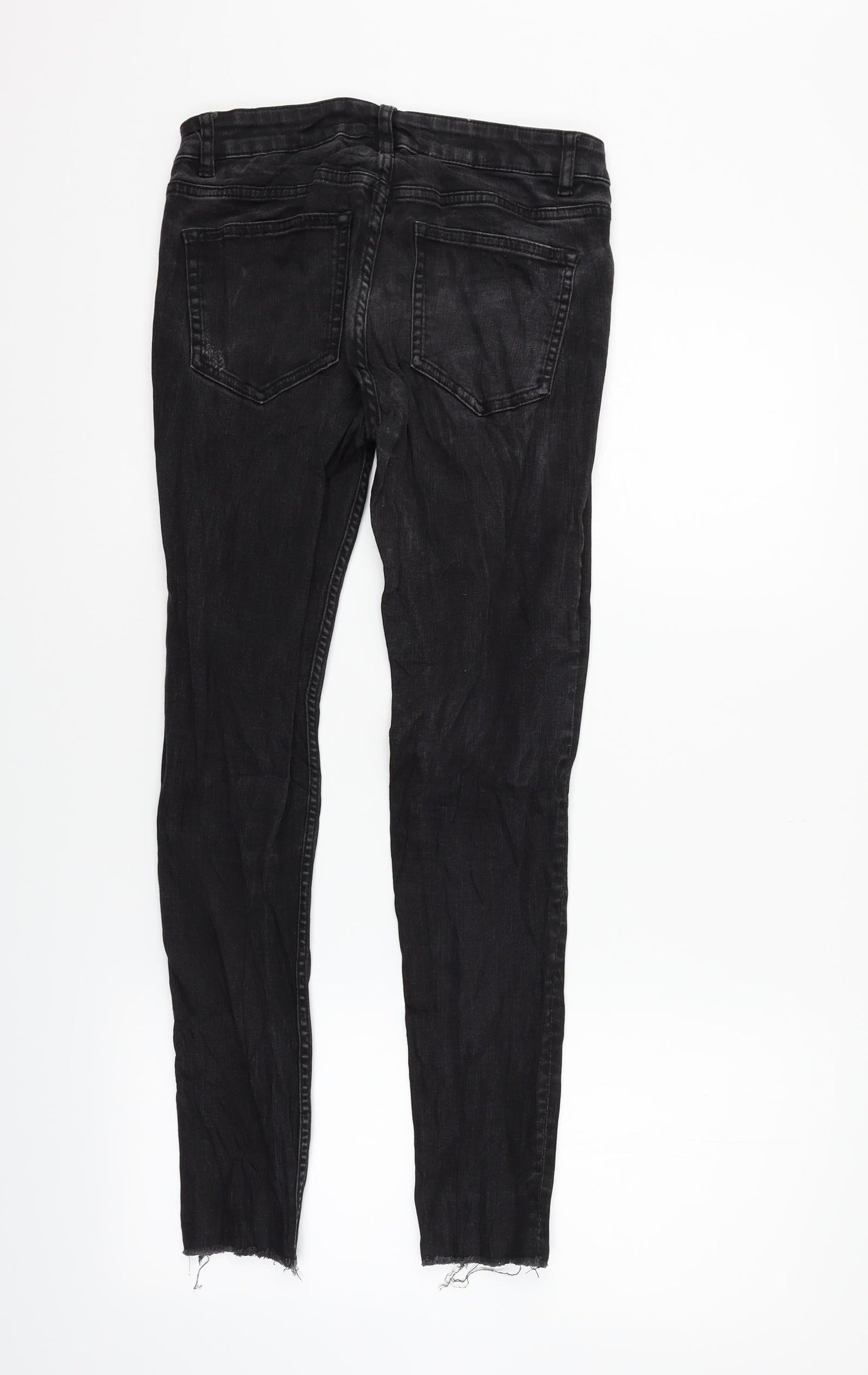 Divided Womens Black Houndstooth  Straight Jeans Size 8 L27 in