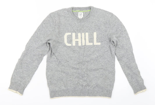 Gap Girls Grey   Pullover Jumper Size 8 Years