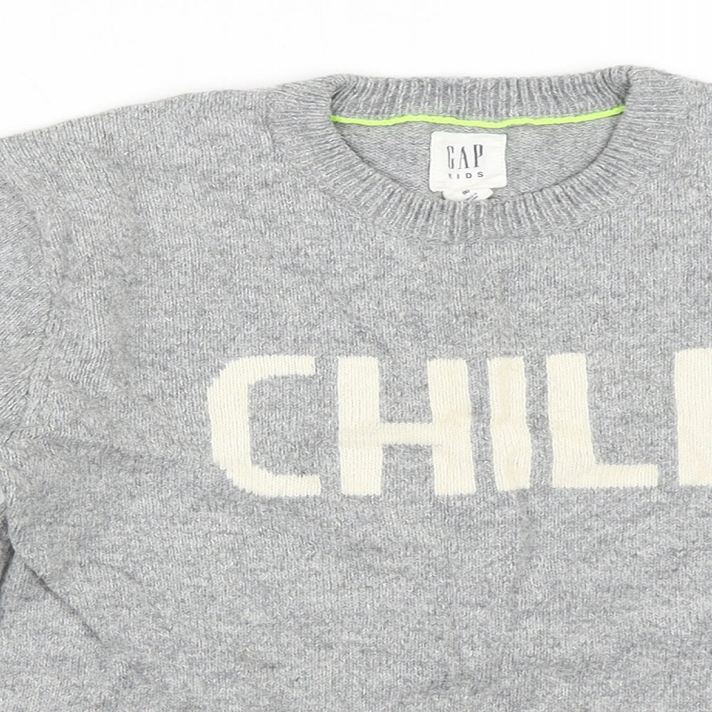 Gap Girls Grey   Pullover Jumper Size 8 Years