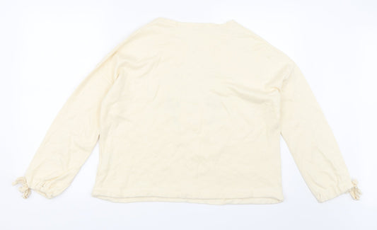 Pepper & Mint Womens Ivory   Pullover Sweatshirt Size M