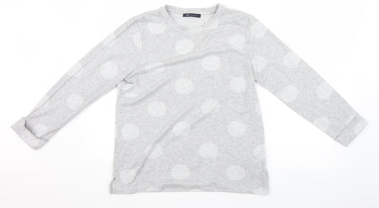 Marks and Spencer Womens Grey Polka Dot  Pullover Jumper Size 10