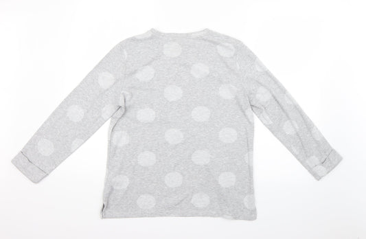 Marks and Spencer Womens Grey Polka Dot  Pullover Jumper Size 10