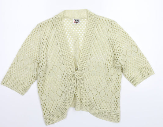 Knitt Womens Beige   Cardigan Jumper Size M