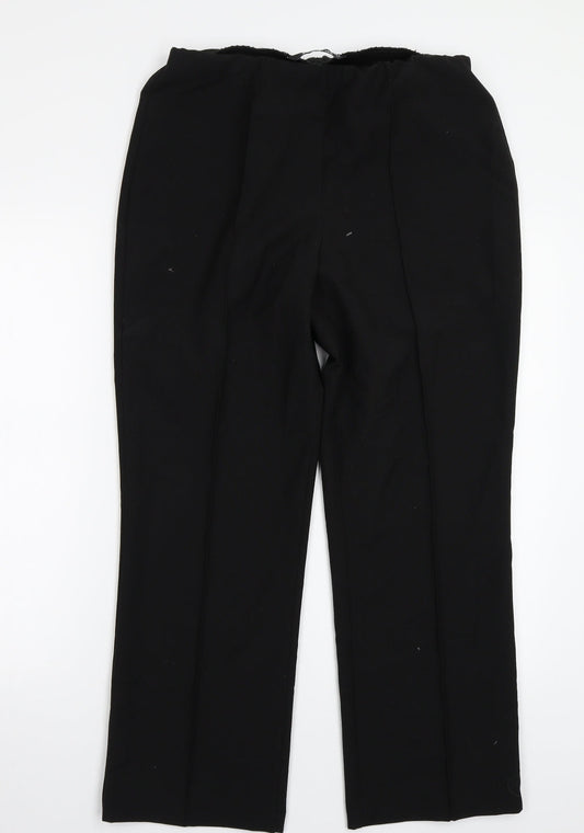 Preworn Womens Black   Trousers  Size 12 L27 in
