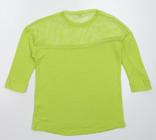 River Island Womens Green  Knit Pullover Jumper Size 10