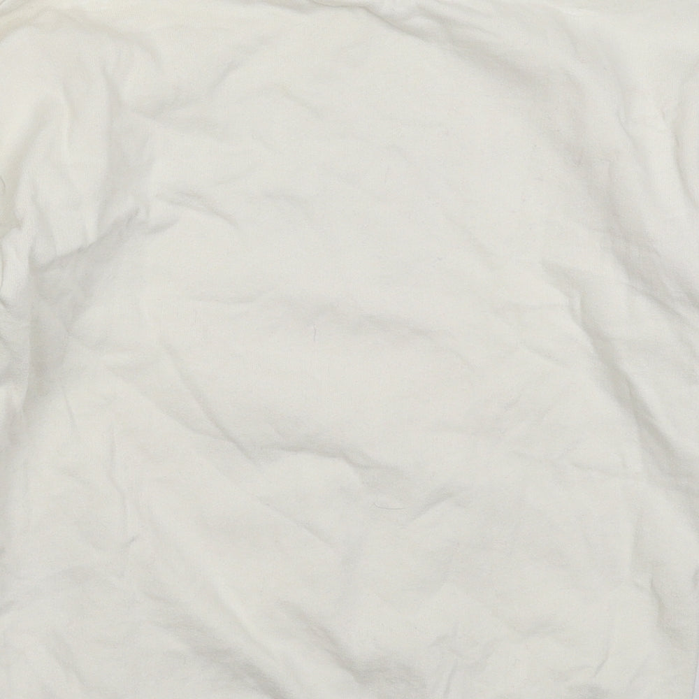 H&M Womens White   Pullover Sweatshirt Size S