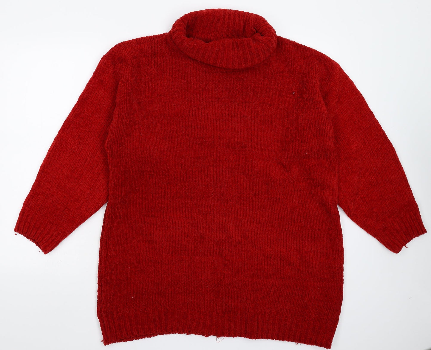 C&A Womens Red  Knit Pullover Jumper One Size