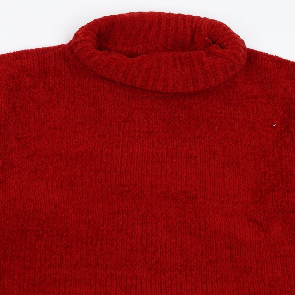 C&A Womens Red  Knit Pullover Jumper One Size