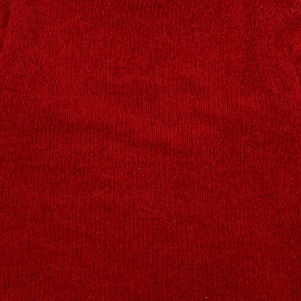 C&A Womens Red  Knit Pullover Jumper One Size